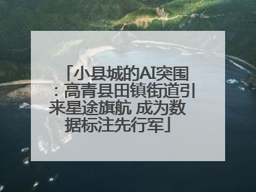 小县城的AI突围：高青县田镇街道引来星途旗航 成为数据标注先行军