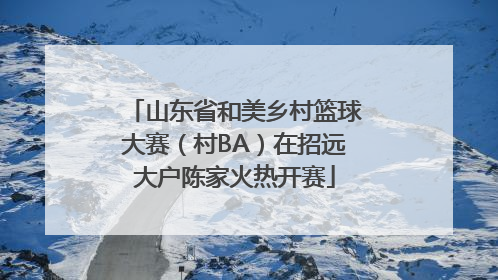 山东省和美乡村篮球大赛（村BA）在招远大户陈家火热开赛