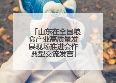 山东在全国粮食产业高质量发展现场推进会作典型交流发言