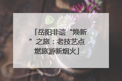 岳阳非遗“焕新”之旅：老技艺点燃旅游新烟火