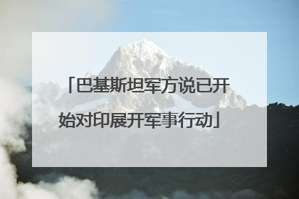 巴基斯坦军方说已开始对印展开军事行动