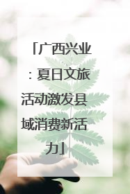 广西兴业：夏日文旅活动激发县域消费新活力