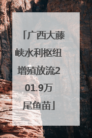 广西大藤峡水利枢纽增殖放流201.9万尾鱼苗