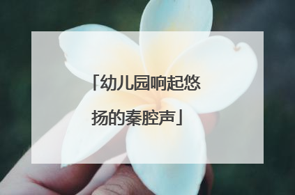 幼儿园响起悠扬的秦腔声