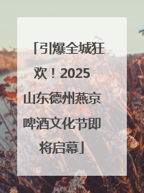 引爆全城狂欢！2025山东德州燕京啤酒文化节即将启幕
