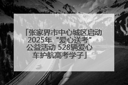 张家界市中心城区启动2025年“爱心送考”公益活动 528辆爱心车护航高考学子