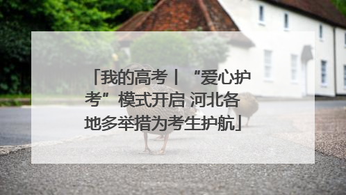 我的高考丨“爱心护考”模式开启 河北各地多举措为考生护航