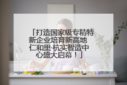 打造国家级专精特新企业培育新高地 仁和里·杭实智造中心盛大启幕！