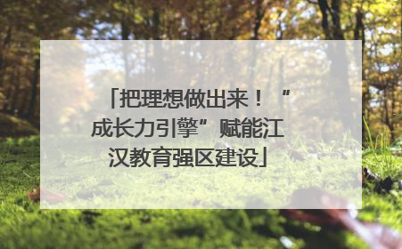把理想做出来！“成长力引擎”赋能江汉教育强区建设