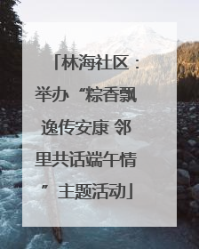 林海社区：举办“粽香飘逸传安康 邻里共话端午情”主题活动