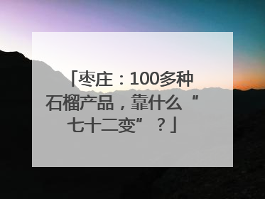 枣庄：100多种石榴产品，靠什么“七十二变”？