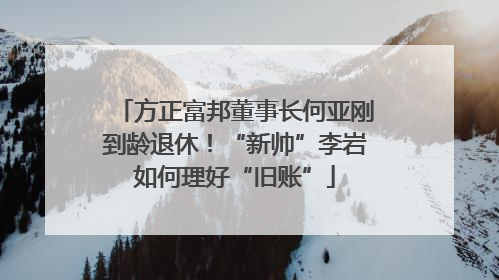 方正富邦董事长何亚刚到龄退休！“新帅”李岩如何理好“旧账”