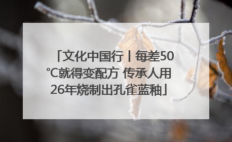 文化中国行丨每差50℃就得变配方 传承人用26年烧制出孔雀蓝釉