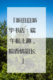 新田县新华书店：端午黏土趣，粽香情谊长