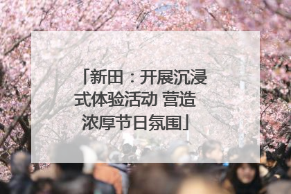 新田：开展沉浸式体验活动 营造浓厚节日氛围