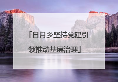 日月乡坚持党建引领推动基层治理