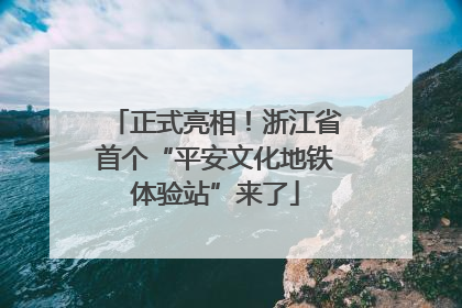 正式亮相！浙江省首个“平安文化地铁体验站”来了