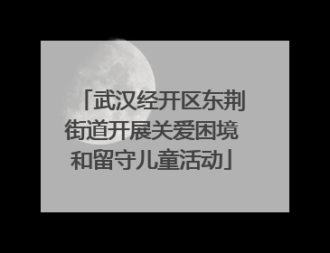 武汉经开区东荆街道开展关爱困境和留守儿童活动