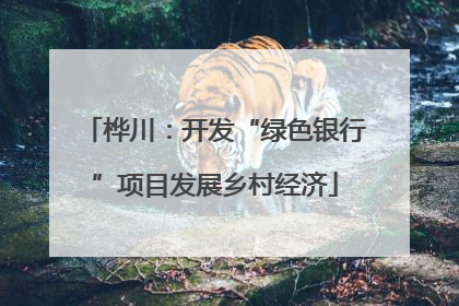 桦川：开发“绿色银行”项目发展乡村经济