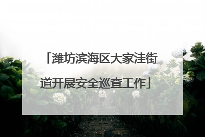 潍坊滨海区大家洼街道开展安全巡查工作