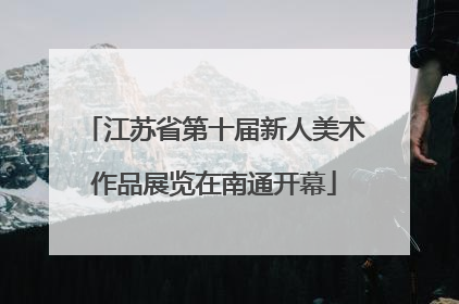 江苏省第十届新人美术作品展览在南通开幕