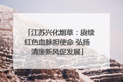 江苏兴化烟草：赓续红色血脉担使命 弘扬清廉新风促发展
