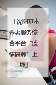 沈阳基本养老服务综合平台“盛情康养”上线
