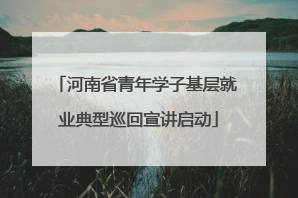 河南省青年学子基层就业典型巡回宣讲启动