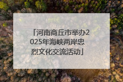 河南商丘市举办2025年海峡两岸忠烈文化交流活动