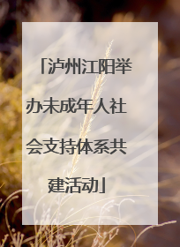 泸州江阳举办未成年人社会支持体系共建活动