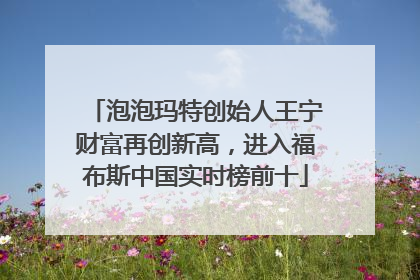 泡泡玛特创始人王宁财富再创新高，进入福布斯中国实时榜前十