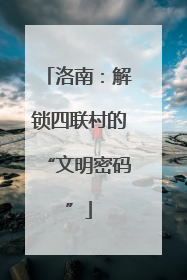 洛南：解锁四联村的“文明密码”