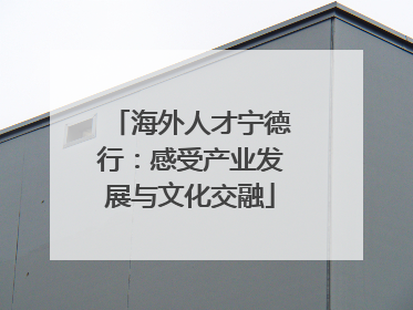 海外人才宁德行：感受产业发展与文化交融