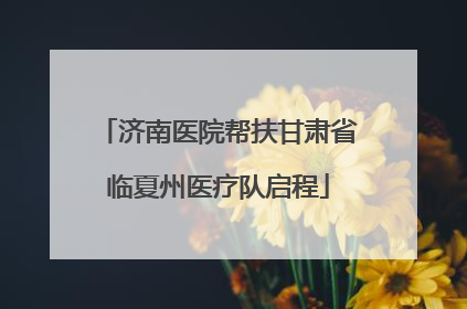 济南医院帮扶甘肃省临夏州医疗队启程