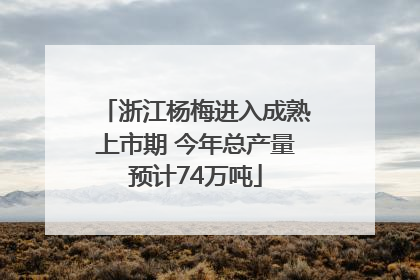 浙江杨梅进入成熟上市期 今年总产量预计74万吨