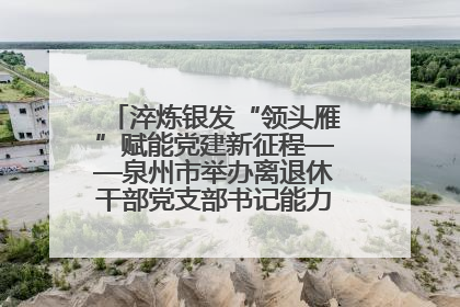 淬炼银发“领头雁”赋能党建新征程——泉州市举办离退休干部党支部书记能力建设专题培训