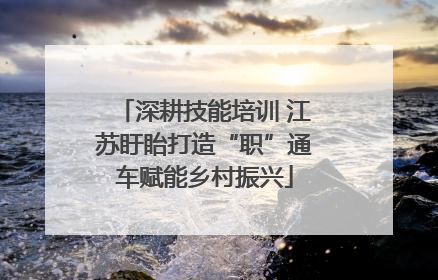 深耕技能培训 江苏盱眙打造“职”通车赋能乡村振兴
