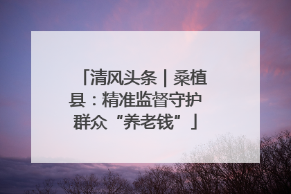 清风头条｜桑植县：精准监督守护群众“养老钱”