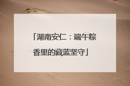 湖南安仁：端午粽香里的藏蓝坚守