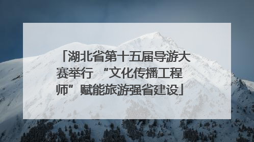 湖北省第十五届导游大赛举行 “文化传播工程师”赋能旅游强省建设