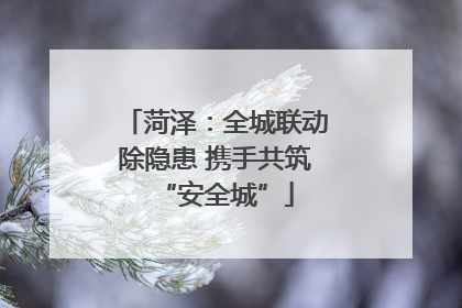 菏泽：全城联动除隐患 携手共筑“安全城”
