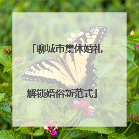 聊城市集体婚礼解锁婚俗新范式