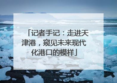记者手记：走进天津港，窥见未来现代化港口的模样