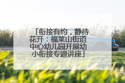 衔接有约，静待花开：福莱山街道中心幼儿园开展幼小衔接专题讲座