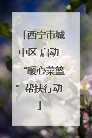 西宁市城中区 启动“暖心菜篮”帮扶行动