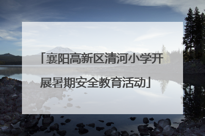 襄阳高新区清河小学开展暑期安全教育活动