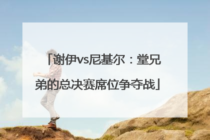 谢伊vs尼基尔：堂兄弟的总决赛席位争夺战