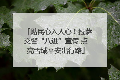 贴民心入人心！拉萨交警“八进”宣传 点亮雪域平安出行路