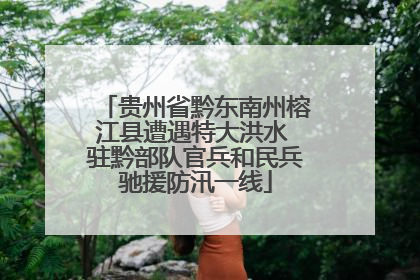 贵州省黔东南州榕江县遭遇特大洪水 驻黔部队官兵和民兵驰援防汛一线