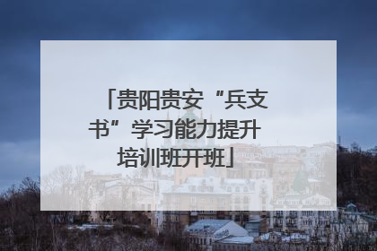 贵阳贵安“兵支书”学习能力提升培训班开班